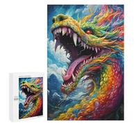 1000 PCS Jigsaw Puzzle for Adults Rainbow Dragon Sky Puzzle for Adults Fun Games Staycation Kill Time Birthday And Unique Gifts 1000 PCS