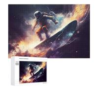 1000 PCS Jigsaw Puzzle for Adults Space Surfer Cosmic Wave Ride -1 Puzzle for Adults Fun Games Staycation Kill Time Birthday And Unique Gifts 1000 PCS