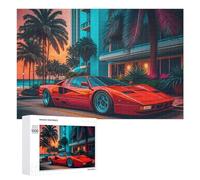 1000 PCS Jigsaw Puzzle for Adults Sunset Luxury Miami Beach Dreamscape Puzzle for Adults Fun Games Staycation Kill Time Birthday And Unique Gifts 1000 PCS