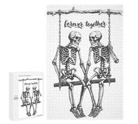 1000 PCS Jigsaw Puzzle for Adults Swing Skeleton Love Adult Jigsaw Puzzle Brain Teaser Game Stress Reliever Unique Gifts for Birthday And Christmas 1000 PCS