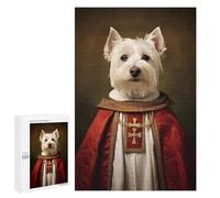 1000 PCS Jigsaw Puzzle for Adults, Westie The Pope Artwork, Versatile Leisure for Adults Who Enjoy Jigsaws, for Indoor Play