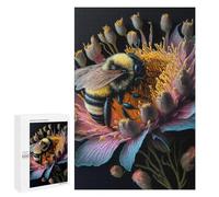 1000 PCS Jigsaw Puzzle for Teenagers Bee on Passion Flower Jigsaws for Adults Puzzle Difficult Challenge Fun Activities at Home Great Gift for Gaming 1000 PCS