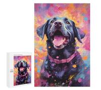 1000 PCS Jigsaw Puzzle for Teenagers Colorful Labrador Art Print Jigsaw Puzzles for Adults Analysis And Logic Every Piece Is Unique - Brainteaser Family Games 1000 PCS