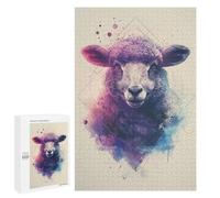 1000 PCS Jigsaw Puzzle for Teenagers Colorful Sheep Illustration Jigsaws for Adults Puzzle Difficult Challenge Fun Activities at Home Great Gift for Gaming 1000 PCS