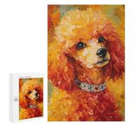 1000 PCS Jigsaw Puzzle for Teenagers Fluffy Poodle with Sparkly Collar Adult Jigsaw Puzzles Staycation Kill Time Every Piece Is Unique - Great Gift for Gaming 1000 PCS