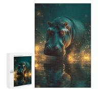 1000 PCS Jigsaw Puzzle for Teenagers Magical Hippo in Water Jigsaws for Adults Puzzle Difficult Challenge Fun Activities at Home Great Gift for Gaming 1000 PCS
