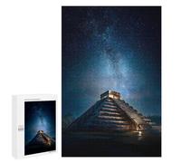 1000 PCS Jigsaw Puzzle for Teenagers Mayan Pyramid Under Stars -1 Jigsaw Puzzles for Adults Analysis And Logic Every Piece Is Unique - Brainteaser Family Games 1000 PCS