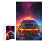 1000 PCS Jigsaw Puzzle for Teenagers Neon Future Car Art Print Jigsaw Puzzles for Adults Analysis And Logic Every Piece Is Unique - Brainteaser Family Games 1000 PCS