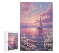 1000 PCS Jigsaw Puzzle for Teenagers Ocean Serenity with Sailboat Jigsaws for Adults Puzzle Difficult Challenge Fun Activities at Home Great Gift for Gaming 1000 PCS