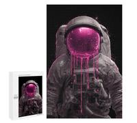1000 PCS Jigsaw Puzzle for Teenagers Space Astronaut Pink Paint Jigsaw Puzzles for Adults Analysis And Logic Every Piece Is Unique - Brainteaser Family Games 1000 PCS
