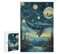 1000 PCS Jigsaw Puzzle for Teenagers Whale Dreams in Bubble Forest Jigsaw Puzzles for Adults Analysis And Logic Every Piece Is Unique - Brainteaser Family Games 1000 PCS