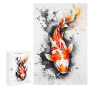 1000 PCS Jigsaw Puzzle for Teenagerss Blazing Koi Jigsaw for Adults Fun Games But Fun And Humorous Unique Birthday And Xmas Gifts 1000 PCS