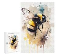 1000 PCS Jigsaw Puzzle for Teenagerss Buzzing Bee Watercolor Jigsaw for Adults Fun Games But Fun And Humorous Unique Birthday And Xmas Gifts 1000 PCS
