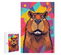 1000 PCS Jigsaw Puzzle for Teenagerss Capybara Portrait Jigsaw for Adults Fun Games But Fun And Humorous Unique Birthday And Xmas Gifts 1000 PCS