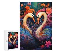 1000 PCS Jigsaw Puzzle for Teenagerss Colorful Swans Artwork Jigsaws for Adults Fun Games Birthday Present Unique Birthday And Xmas Gifts 1000 PCS