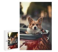 1000 PCS Jigsaw Puzzle for Teenagerss Corgi Car Cabriolet Sun Jigsaw for Adults Fun Games But Fun And Humorous Unique Birthday And Xmas Gifts 1000 PCS