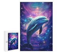 1000 PCS Jigsaw Puzzle for Teenagerss Cosmic Fantasy Dolphin Jigsaw for Adults Fun Games But Fun And Humorous Unique Birthday And Xmas Gifts 1000 PCS