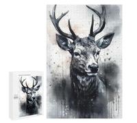 1000 PCS Jigsaw Puzzle for Teenagerss Deer Beauty Watercolor Jigsaw for Adults Fun Games But Fun And Humorous Unique Birthday And Xmas Gifts 1000 PCS
