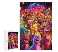 1000 PCS Jigsaw Puzzle for Teenagerss Dinosaur Carnival Celebration Jigsaws for Adults Fun Games Birthday Present Unique Birthday And Xmas Gifts 1000 PCS