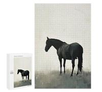 1000 PCS Jigsaw Puzzle for Teenagerss Elegant Black Horse Teenagers Puzzles Fun Games Analysis And Logic Christmas Birthday Gifts 1000 PCS