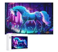 1000 PCS Jigsaw Puzzle for Teenagerss Enchanted Unicorn in Mystical Forest Jigsaws for Adults Fun Games Birthday Present Unique Birthday And Xmas Gifts 1000 PCS