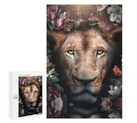 1000 PCS Jigsaw Puzzle for Teenagerss Flowered Lion Jigsaw for Adults Fun Games But Fun And Humorous Unique Birthday And Xmas Gifts 1000 PCS