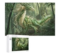 1000 PCS Jigsaw Puzzle for Teenagerss Green Dragon Jigsaws for Adults Fun Games Birthday Present Unique Birthday And Xmas Gifts 1000 PCS