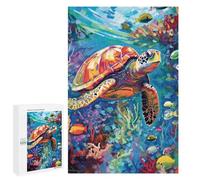 1000 PCS Jigsaw Puzzle for Teenagerss Ocean Life Turtle Paradise Teenagers Puzzles Fun Games Analysis And Logic Christmas Birthday Gifts 1000 PCS