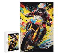 1000 PCS Jigsaw Puzzle for Teenagerss Racing Spirit Motorcycle Speed Artwork -1 Jigsaws for Adults Fun Games Birthday Present Unique Birthday And Xmas Gifts 1000 PCS