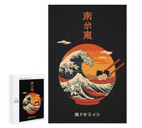 1000 PCS Jigsaw Puzzle for Teenagerss Ramen Wave Japanese Art Teenagers Puzzles Fun Games Analysis And Logic Christmas Birthday Gifts 1000 PCS