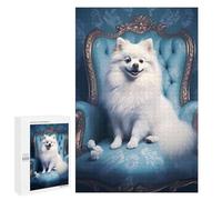 1000 PCS Jigsaw Puzzle for Teenagerss Royal Pomeranian Throne Jigsaw for Adults Fun Games But Fun And Humorous Unique Birthday And Xmas Gifts 1000 PCS