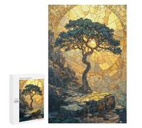 1000 PCS Jigsaw Puzzle for Teenagerss Stone Mosaic Golden Tree Jigsaw for Adults Fun Games But Fun And Humorous Unique Birthday And Xmas Gifts 1000 PCS