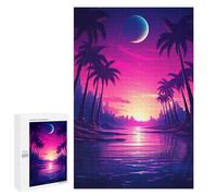 1000 PCS Jigsaw Puzzle for Teenagerss Synthwave Sunset Sway Jigsaw for Adults Fun Games But Fun And Humorous Unique Birthday And Xmas Gifts 1000 PCS