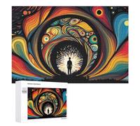 1000 PCS Jigsaw Puzzle for Teenagerss Vibrant Portal to Inner Light Jigsaws for Adults Fun Games Birthday Present Unique Birthday And Xmas Gifts 1000 PCS