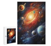 1000 PCS Jigsaw Puzzle Galaxy Planets Space Artwork Jigsaw for Teenagers Hand Speed Race Wishlist with Santa Claus Toys Educational Games 1000 PCS