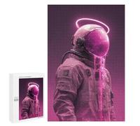 1000 PCS Jigsaw Puzzle Neon Astronaut Space Fashion Jigsaw for Teenagers Hand Speed Race Wishlist with Santa Claus Toys Educational Games 1000 PCS