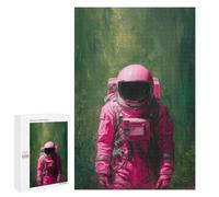 1000 PCS Jigsaw Puzzle Pink Astronaut Painting Jigsaw for Teenagers Hand Speed Race Wishlist with Santa Claus Toys Educational Games 1000 PCS