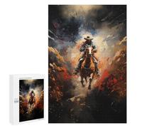 1000 PCS Jigsaw Puzzle Western Cowboy Adventure Jigsaw for Teenagers Hand Speed Race Wishlist with Santa Claus Toys Educational Games 1000 PCS