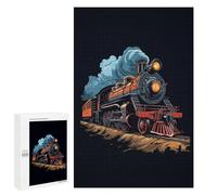 1000 PCS Jigsaw Puzzles- A Classic Steam Train Jigsaw for Adults Relaxing Games Staycation Kill Time Deal As Gifts for The Whole Family 1000 PCS
