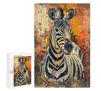 1000 PCS Jigsaw Puzzles Abstract Zebra Art Print Puzzles for Teenagers Enhance Memory Difficult And Challenge Brainteaser Family Games 1000 PCS