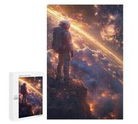 1000 PCS Jigsaw Puzzles Astronaut Cosmic Sunset Jigsaw for Adults Fun Games Perfect Decoration Unique Gifts for Birthday And Christmas 1000 PCS