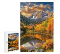 1000 PCS Jigsaw Puzzles Autumn Mountain Reflections-2 Jigsaw Puzzles for Teenagers Stress Reliever Train Your Brain And Hands Learning Educational Toys 1000 PCS