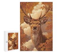1000 PCS Jigsaw Puzzles Autumnal Deer Portrait-1 Puzzles for Teenagers Enhance Memory Difficult And Challenge Brainteaser Family Games 1000 PCS