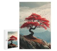 1000 PCS Jigsaw Puzzles- Autumnal Red Maple Tree Landscape Puzzle For Teenagers Family Activities for Birthday, Chrismas Unique Birthday And Gifts 1000 PCS