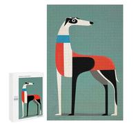 1000 PCS Jigsaw Puzzles Bauhaus Greyhound Dog Jigsaws for Adults Anti-Stress Toys Staycation Kill Time Parent-child Interaction 1000 PCS