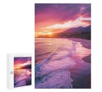 1000 PCS Jigsaw Puzzles Beach Sunset Landscape Adult Jigsaw Puzzles Enhance Memory Educational Challenge Toys Educational Games 1000 PCS
