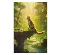 1000 PCS Jigsaw Puzzles- Cat in The Nature Teenagers Puzzles Relaxing Games Improve Memory Deal As Gifts for The Whole Family 1000 PCS