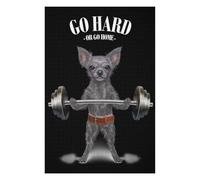 1000 PCS Jigsaw Puzzles Chihuahua Weightlifting Adult Jigsaw Puzzle Hands-on Game Hand Speed Race Unique Gifts for Birthday And Christmas 1000 PCS