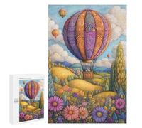 1000 PCS Jigsaw Puzzles Colorful Hot Air Balloon Ride Jigsaw Puzzles for Teenagers Stress Reliever Train Your Brain And Hands Learning Educational Toys 1000 PCS