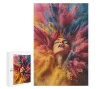 1000 PCS Jigsaw Puzzles Colorful Powder Explosion Art-2 Jigsaw Puzzles for Teenagers Stress Reliever Train Your Brain And Hands Learning Educational Toys 1000 PCS
